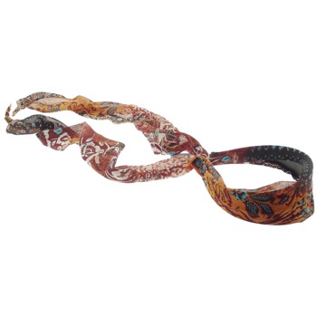 SOHO BEAT - Travelling Gypsy - Boho Scarf Headband - Orange Tigerlily