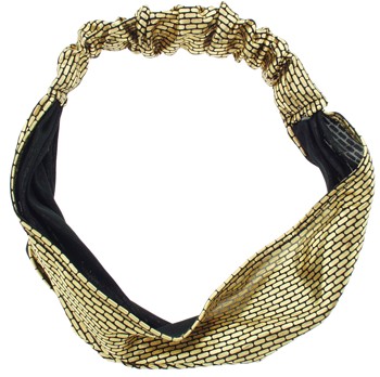 SOHO BEAT - DiscoDiva - Retro Style Bandeau - Glittering Gold