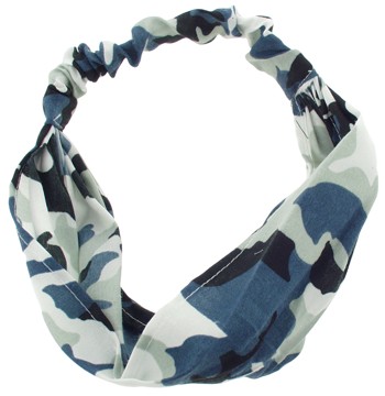 SOHO BEAT - Camo Chic - Bandeau Stretch Headbands - Navy Blue Sailor