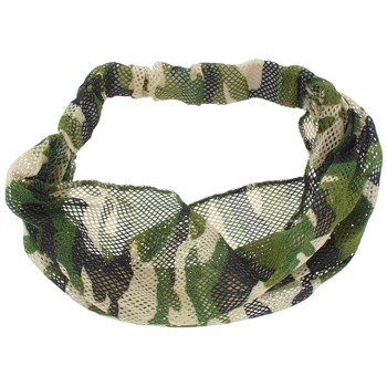 SOHO BEAT - Camo Chic - Mesh Bandeau Stretch Headbands - Jungle Green