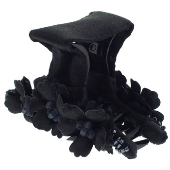 SOHO BEAT - Spanish Soiree - Silken Flowering Jaw Clip - Jet