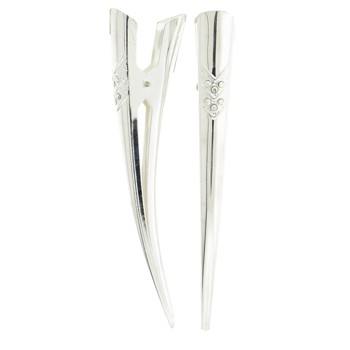 SOHO BEAT - Boudoir Chic - Crystal Condor Clips (Set of 2) - White Diamond AB