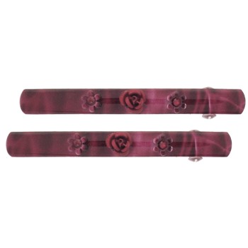 SOHO BEAT - Navajo Couture - TigerLily Queen - Flowering Navajo Barrettes (Set of 2) - Fire Walker Red