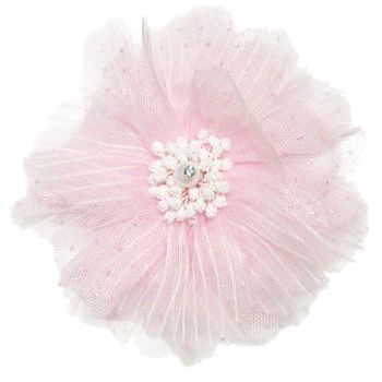 SOHO BEAT - Men's Suit Chic - Pinstripe & Pearl Flower Pin - Ballerina Pink
