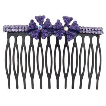 SOHO BEAT - Crystal Avenue - Crystal Double Pinwheel Comb - Violet