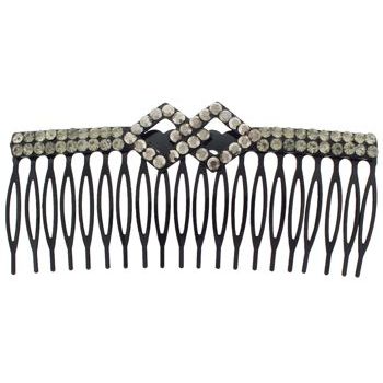 SOHO BEAT - Crystal Avenue - Crystal Double Rhombus Comb - Smoke