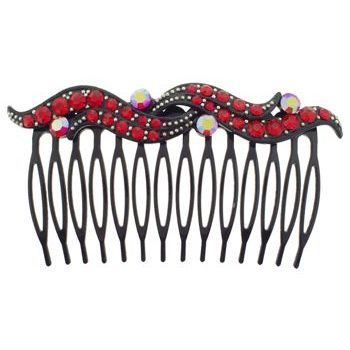 SOHO BEAT - Crystal Avenue - Dancing Crystal Ribbon Comb - Garnet