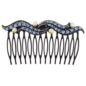 SOHO BEAT - Crystal Avenue - Dancing Crystal Ribbon Comb - Light Blue