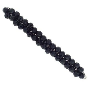 Renee Rivera - Straight Crystal Barrette - Black (1)