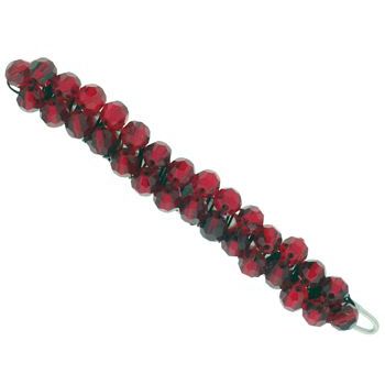 Renee Rivera - Straight Crystal Barrette - Red (1)