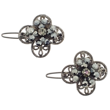 Medusa's Heirlooms - Antique Flower Clips - Smoke (Set of 2)