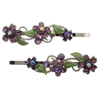 Medusa's Heirlooms - Enchanted Garden Bobby Pins - Lavender (Set of 2)