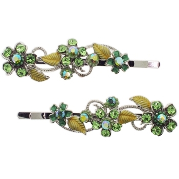 Medusa's Heirlooms - Enchanted Garden Bobby Pins - Peridot (Set of 2)