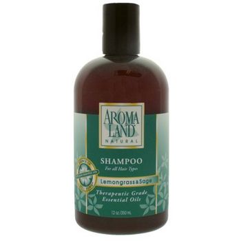 AROMALAND - Shampoo for All Hair Types  - Lemongrass & Sage 12 oz (350ml)