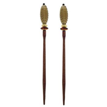 Mei Fa - Hairstyx - Sheen - Long Brown Hairsticks - (Set of 2)