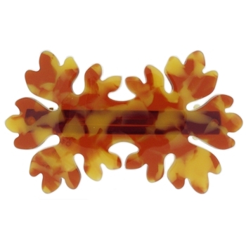 Laurent Olivier - Small Double Leaf Barrette - Amber (1)
