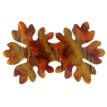 Laurent Olivier - Small Double Leaf Barrette - Bois Dore (1)