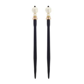 Mei Fa - Hairstyx - Snow - Short Hairsticks - (Set of 2)