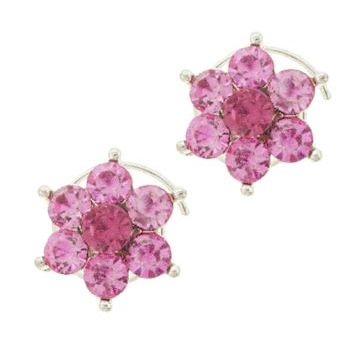 Karen Marie - Floating Crystal Flower Coils  - Rose (set of 2)