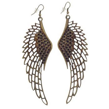 SOHO BEAT - Fashion Heaven - Bronze Angel Wing Earrings