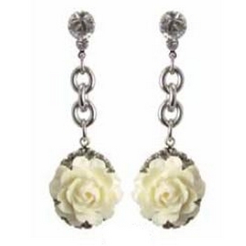 Tarina Tarantino - Fiore - Spritz - Swarovski Crystal Blossoming Rose Drop Earrings