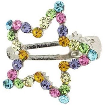Karen Marie - Large Crystal Star Clip - Multi-hued (1)