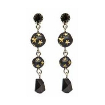 Tarina Tarantino - Gotham City / Dolce Gabbana - Star Studded Double Bead and Cosmic Lucite Drop Earrings