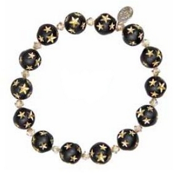 Tarina Tarantino - Gotham City / Dolce Gabbana - Star Studded Bead and Swarovski Crystal Stretch Bracelet