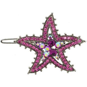Karen Marie - Starfish Crystal Barrette - Rose (1)