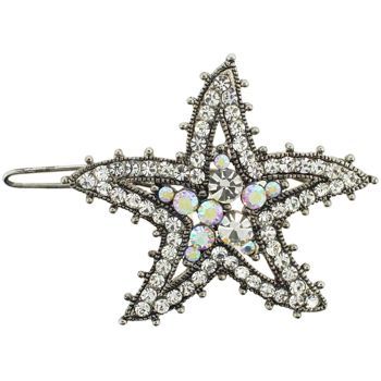 Karen Marie - Starfish Crystal Barrette - White (1)