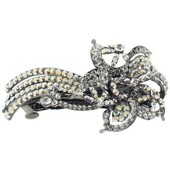 Medusa's Heirlooms - Starburst Flower Crystal Barrette - White AB (1)