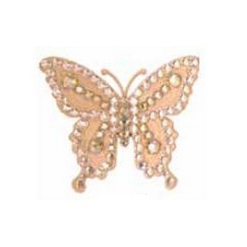 Tarina Tarantino - Electric Butterfly - Swarovski Crystal Butterfly Stretch Ring - Nude