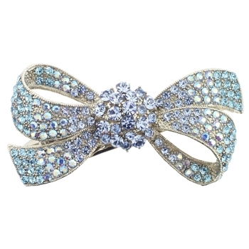 Medusa's Heirlooms - Crystal Bow Barrette - Light Sapphire (1)