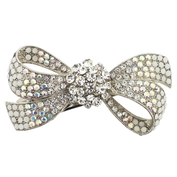 Medusa's Heirlooms - Crystal Bow Barrette - White (1)