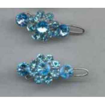 Swarovski Turquoise Blue Crystal Barrette