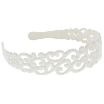 HB HairJewels - Lucy Collection - Garden Swirl Headband - White