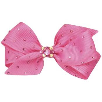 Tarina Tarantino - Grograin Swarovski Crystal Embellished Ribbon Anywhere Clip - Pink