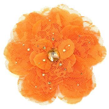 Tarina Tarantino - Lace Flower Anywhere Clip - Orange