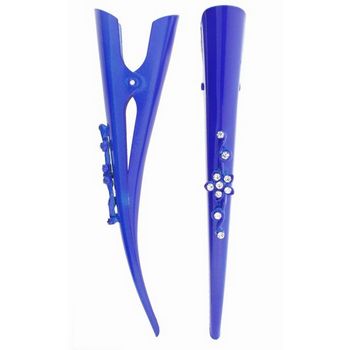 HB HairJewels - Blue Violet Banana Clips w/Crystals - Set of 2 Clips