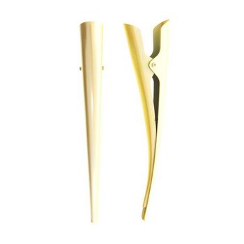 HB HairJewels - Lucy Collection - Pearlized Banana Clips - Pale Yellow (Set of 2)