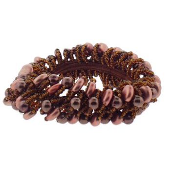 HB HairJewels - Lucy Collection - Beaded Pony - Copper (1)