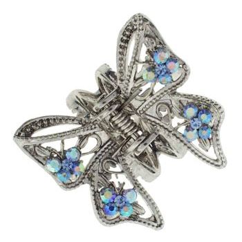 Karen Marie - Small Fancy Bow Claw - Blue (1)