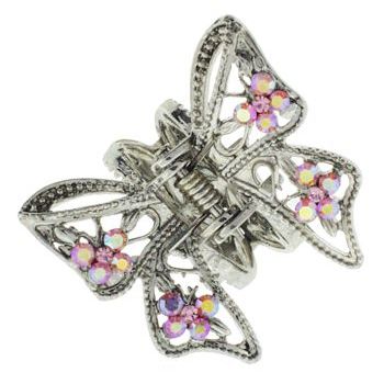 Karen Marie - Small Fancy Bow Claw - Pink (1)