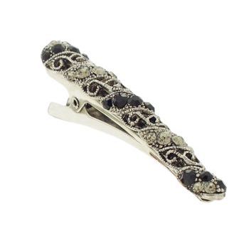 Karen Marie - Mini Filigree Crystal Clip - Black (1)