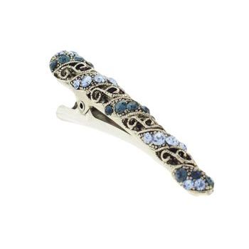 Karen Marie - Mini Filigree Crystal Clip - Blue (1)