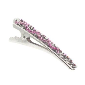 Karen Marie - Mini Filigree Crystal Clip - Pink (1)