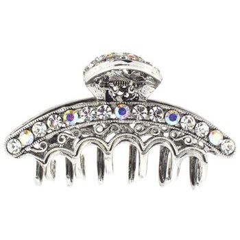 Karen Marie - Large Crystal Arc Claw - White Crystal (1)