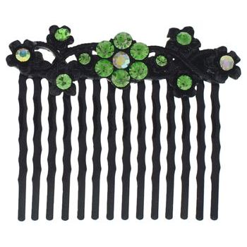 Karen Marie - Garden Flower Crystal Comb - Peridot (1)