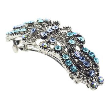 Karen Marie - Filigree Butterfly Barrette - Blue