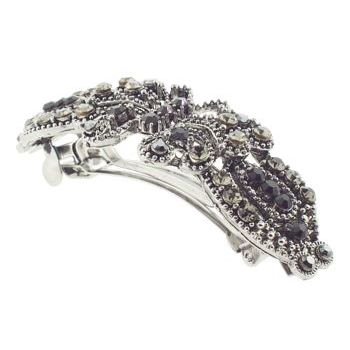 Karen Marie - Filigree Butterfly Barrette - Smoke
